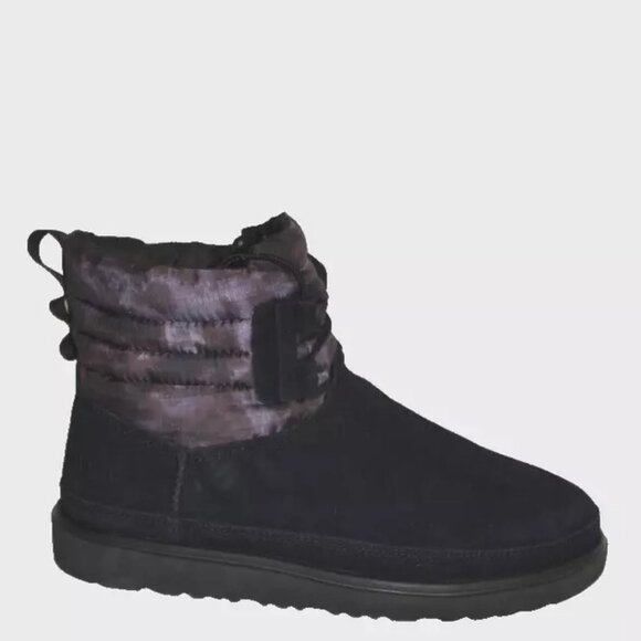 New! UGG Men\'s Classic Mini Lace Up Boot Suede Black Size 11 DD328A